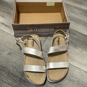 Makalu kiara silver sandal‎ size 8 new